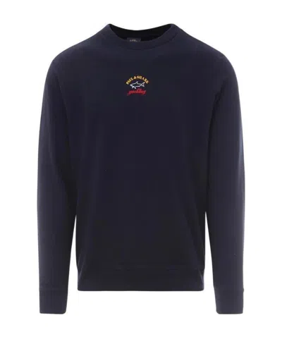 Paul & Shark Logo Print Sweatshirt In Black