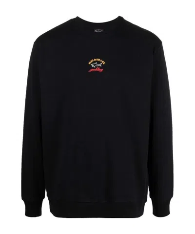 Paul & Shark Logo-print Sweatshirt In Black