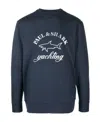 Paul & Shark Logo-print Sweatshirt In Blue