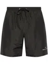 Paul & Shark Logo-print Swim Shorts In Black