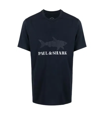 Paul & Shark Logo-print T-shirt In Black