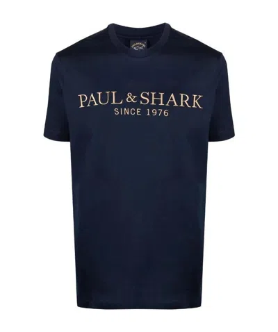 Paul & Shark Logo-print T-shirt In Black