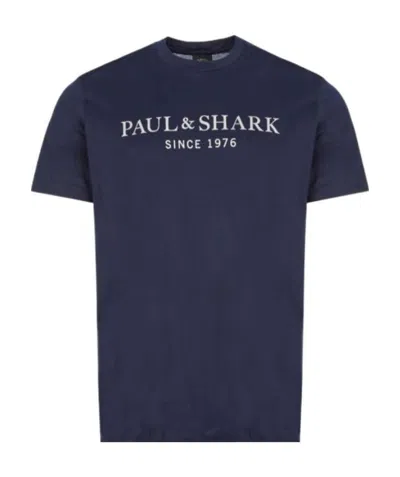 Paul & Shark Logo-print T-shirt In Black