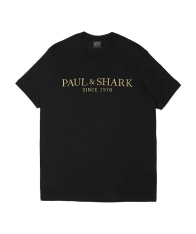 Paul & Shark Logo-print T-shirt In Black