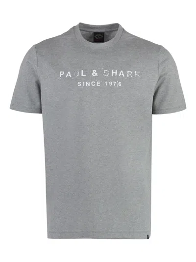 Paul & Shark Crew Neck Lightweight T-shirt In Gray