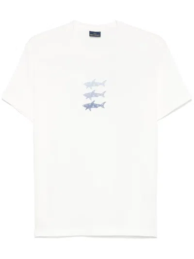 Paul & Shark Logo-print T-shirt In Neutrals