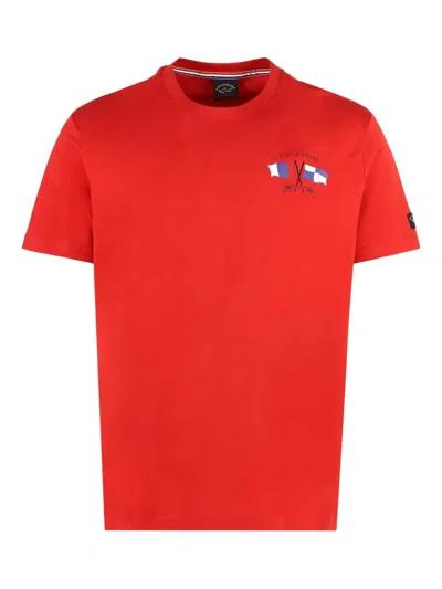 Paul & Shark Logo-print T-shirt In Red