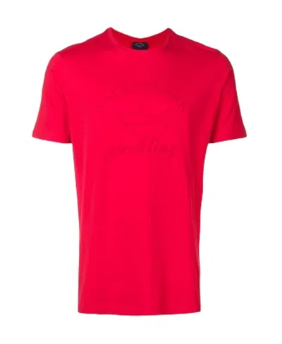 Paul & Shark Logo Print T-shirt In Red