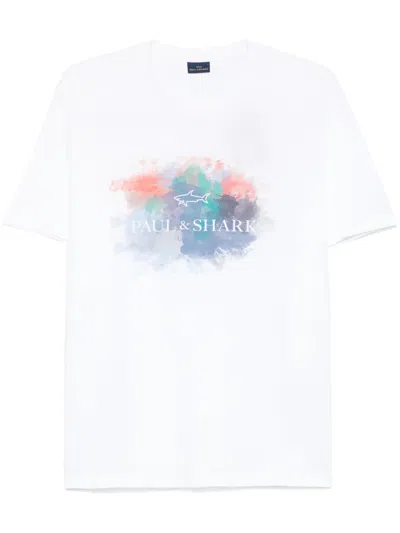 Paul & Shark Logo-print T-shirt In White