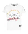 Shop Paul & Shark Logo-print T-shirt In White