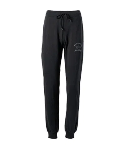 Paul & Shark Logo-print Track Pants In Black