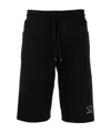 Paul & Shark Logo Print Track Shorts In Black