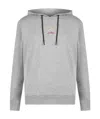 Paul & Shark Logo Printed Hooded Hoodie In Gray