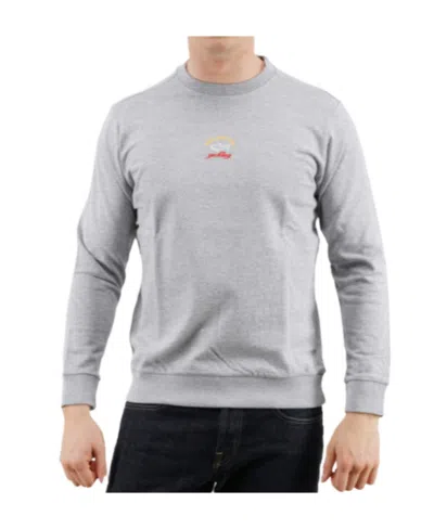 Paul & Shark Logo Printed Sweater In Gray