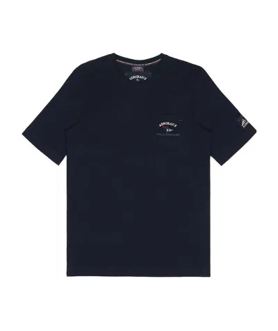 Paul & Shark Logo Printed T-shirt In Black