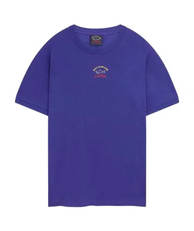 Paul & Shark Logo Printed T-shirt In Blue