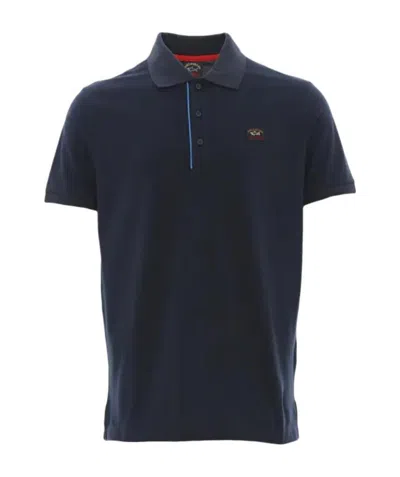 Paul & Shark Logo Short-sleeved Polo Shirt In Black