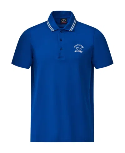 Paul & Shark Logo Short-sleeved Polo Shirt In Blue