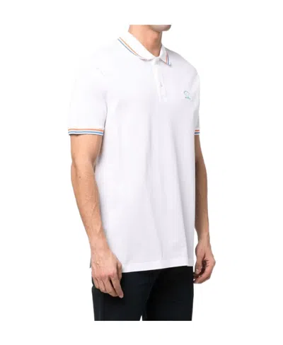 Paul & Shark Logo Short-sleeved Polo Shirt In White