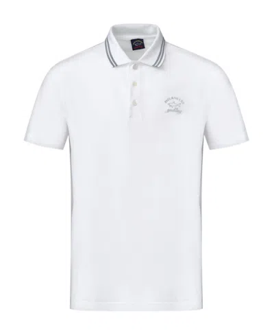 Paul & Shark Logo Short-sleeved Polo Shirt In White