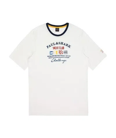 Paul & Shark Logo Short-sleeved T-shirt In White