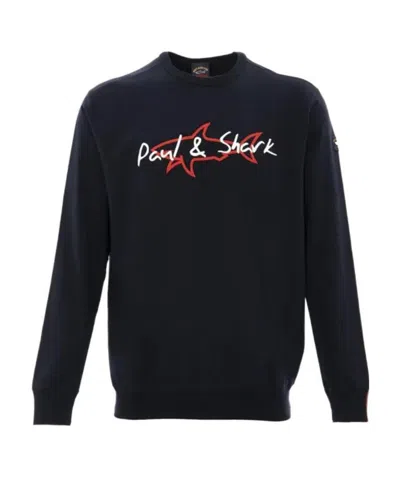 Paul & Shark Logo Sweater In Black