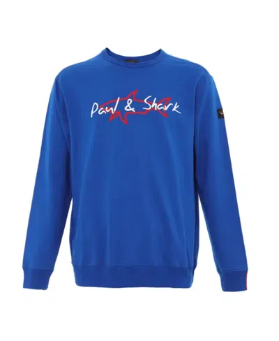 Paul & Shark Logo Sweater In Blue