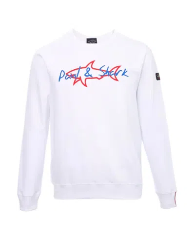 Paul & Shark Logo Sweater In White