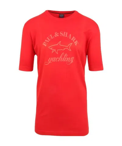 Paul & Shark Logo T-shirt In Red