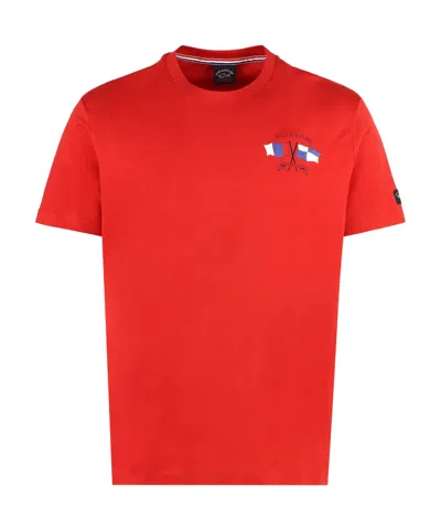 Paul & Shark Logo T-shirt In Red