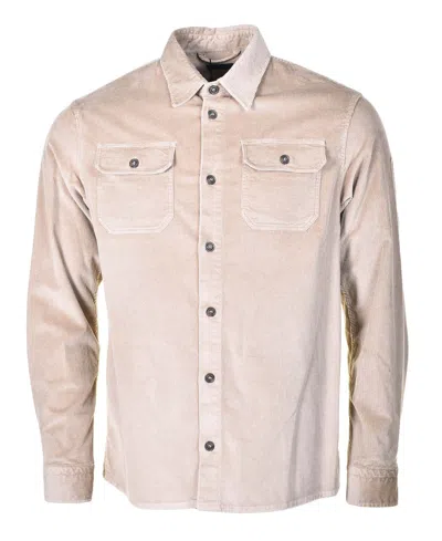 Paul & Shark Long Sleeve Corduroy Overshirt Stone