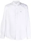 Paul & Shark Long-sleeve Cotton Shirt In Weiss