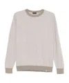 Paul & Shark Light Beige Crew Neck Sweater In White