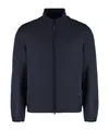 Paul & Shark Nylon Jacket With High Collar And Pockets In Blue
