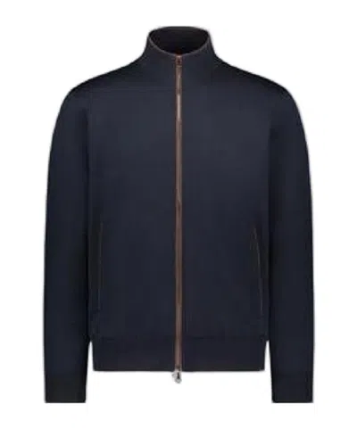 Paul & Shark Long-sleeved Knitted Cardigan In Black