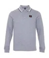 Paul & Shark Long-sleeved Polo Shirt In Gray
