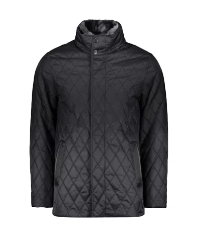 Paul & Shark Long-sleeved Quilted Jacket In Black