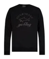 Paul & Shark Long-sleeved Round-neck Sweater In Black