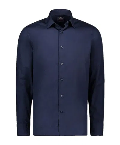 Paul & Shark Long-sleeved Shirt In Blue