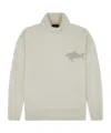 Paul & Shark Long-sleeved Turtleneck Sweater In White-alfalfa