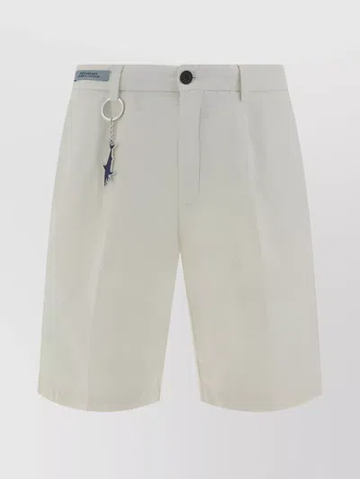 Paul & Shark Loop Waistband Monochrome Shorts In White