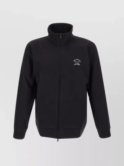 PAUL & SHARK MEN'S COTTON BLEND SWEATSHIRT WITH STANDING COLLAR