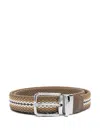 Paul & Shark Micro-weave Belt In Brown