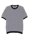 Paul & Shark Striped Short Sleeve Crew Neck Sweater