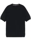 Paul & Shark Short Sleeve Crew Neck Top In Navy Blue