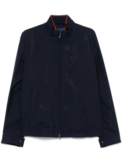 Paul & Shark Navy Blue Jacket With Two-way Zip