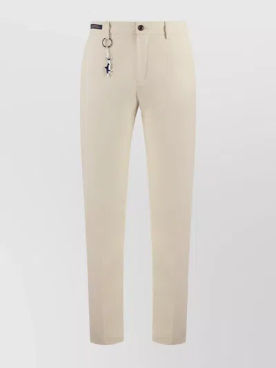 Paul & Shark Nylon Trousers With Belt Loops And Keychain