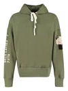Paul & Shark Patch-at-sleeve Hoodie In Green