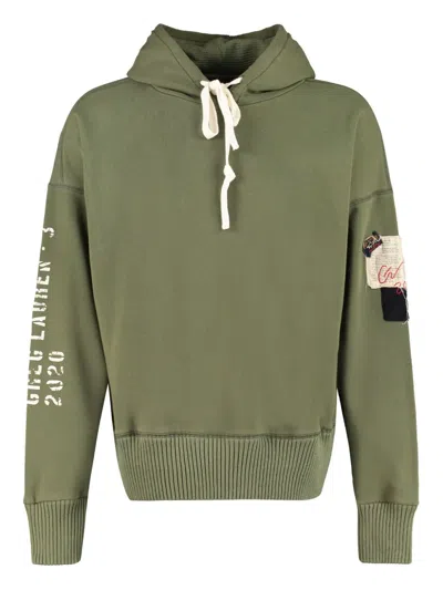 Paul & Shark Patch-at-sleeve Hoodie In Green