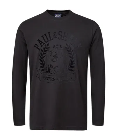 Paul & Shark Pattern Logo T-shirt In Black